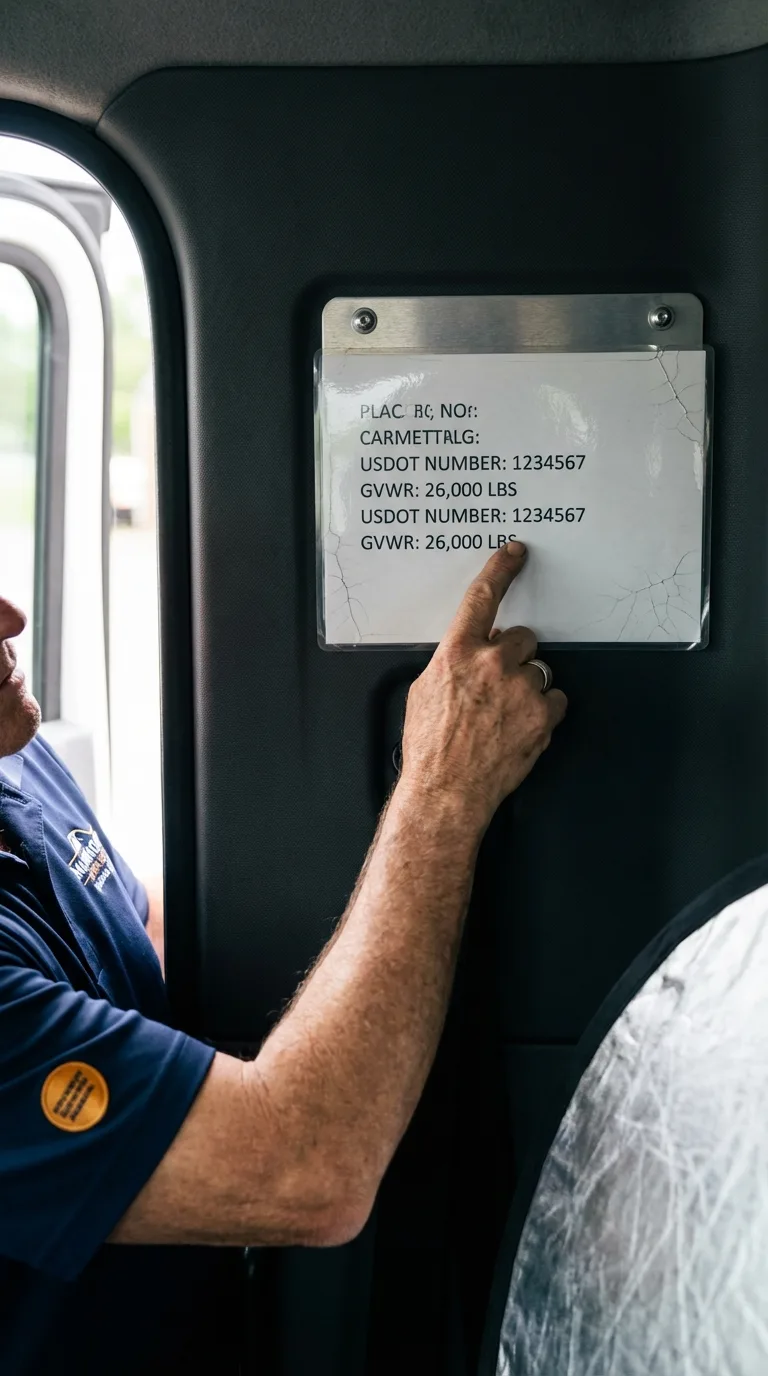 USDOT licensing placard verification in West Newbury